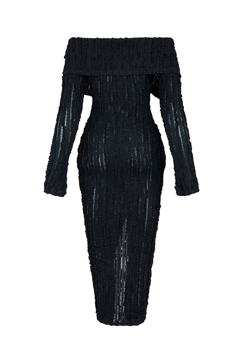 Melody Off Shoulder Mesh Dress Dresses EDGE